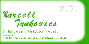 marcell tankovics business card